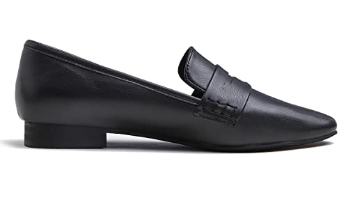 Image of FEVERSOLE Women's Fashion Dress Comfort Low Heel Office Penny Loafer Flats