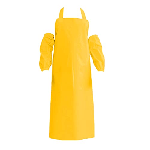 Elebox YELLOW Waterproof Oil Proof Bib Apron Utility Apron Chemical Resistant Apron thumb #5