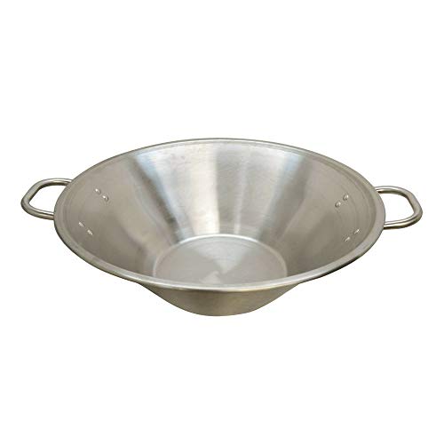 Thaweesuk Shop New 22-1/2 Inch Carnitas Cazo Stainless Steel Caso Pot Pan Wok Gas Stove Heavy 22-1/2