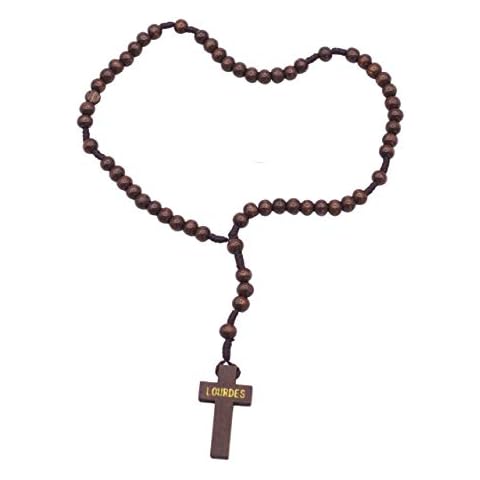 Wooden Rosary Christ on Cord Cover