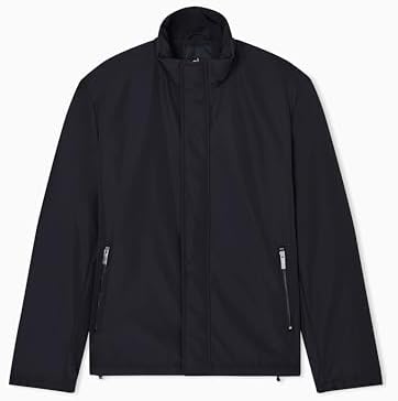 Armani Exchange Men's Essential, Long Sleeve down Side Logo Patch Blouson Jacket, Black, XL