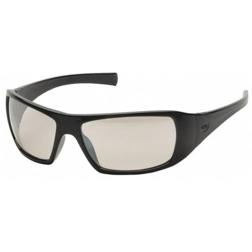 Pyramex Goliath Safety Eyewear, Black Frame, Indoor/Outdoor Mirror Lens