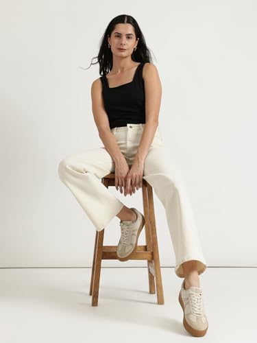 Image of FableStreet Women's Mid Waist Jeans |Wide Leg Jean - Perfect for Travel, Party & Everyday Use