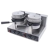 Electric Burger Machine Commercial Waffle Maker Double Panini Grill Adjustable Temperature and Time Nonstick Ice Cream Sandwich Maker Burger...