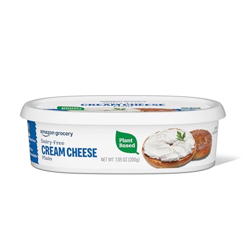 Amazon Fresh, Plant Based Cream Cheese Plain, 7.05 Oz