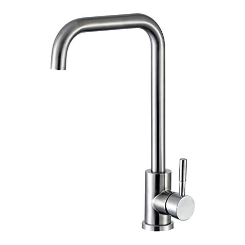 KINSE Grifo de cocina giratorio 360°, acero inoxidable Cover