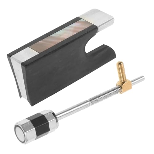 GREENADSCAPE Metal Bow Frog for Violin Replacement Part Wooden Frog Set Screws Easy to Install