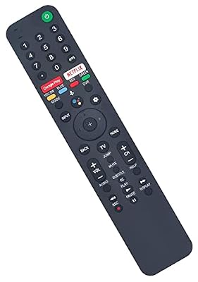 RMF-TX500U Voice Remote for All Sony TV, Replacement Remote for All Sony LCD LED HDTV Smart TV with Google Play, Netflix Buttons