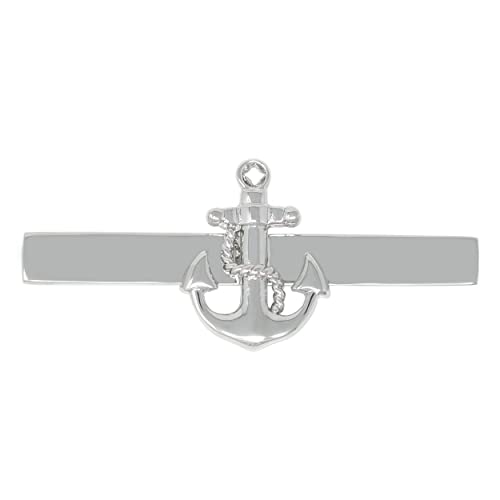 Anchor Tie Clip Rhodium Plated Fashion Anchor Tie Clip In Box (B)2
