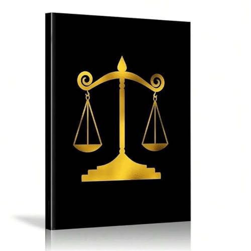Balance de la Justice impression sur toile 80x120 cm cadre salon chambre