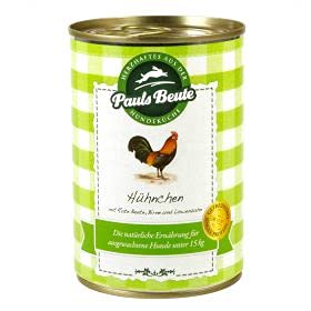 Pauls Beute Sparpaket 400g, 24 Dosen gemischt Rind,Lamm,Pute und Hühnchen