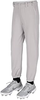 CHAMPRO boys Straight Performance Youth Pull Up Baseball Pant with Belt Loops, Gray, Small US