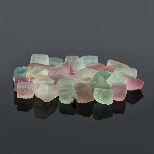 CRYSTALIS 100 carats Natural Multi Fluorite Raw Crystals, Loose Gemstone, Wholesale Bulk Rough Jewelry Making Supply, Chakra Healing Raw Stones, Wire Wrapping, DIY, Gem Collection