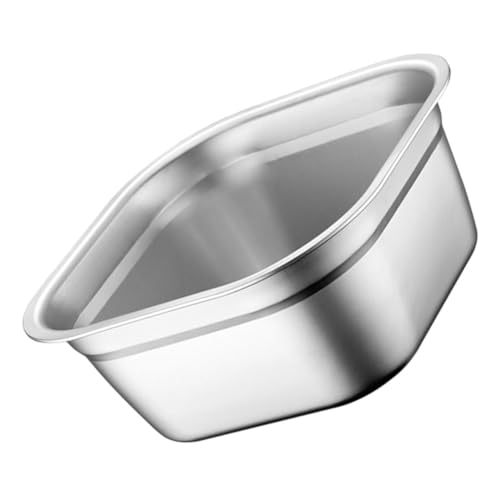COLLBATH Big Salad Bowl Stainless Steel Square Basin Large Mixing Bowl for Buffet Vegetable Washing Soup Serving Metal Soup Basin