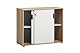 Schildmeyer Aktenschrank Emmik 702043, weißeiche Dekor/mattweiß, 100 x 41 x 83,6 cm