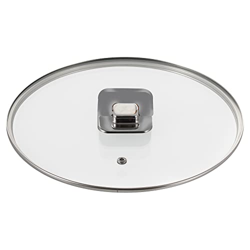 Dana Trading NutriChef - Olla transparente de 3.7 cuartos de galón, tapas de vidrio templado, funciona con modelo: NCCWSTKGRY (gris), talla única