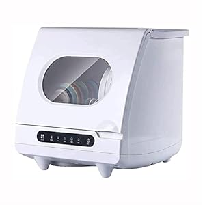 Aanrecht vaatwasser, draagbare vaatwasser ingebouwde watertank, geen aansluiting nodig, 6 programma’s, 360 ° dubbele…