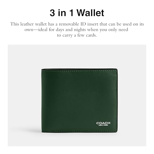 Image of Coach Mens, 3-In-1 Wallet, Hunter Green, One Size