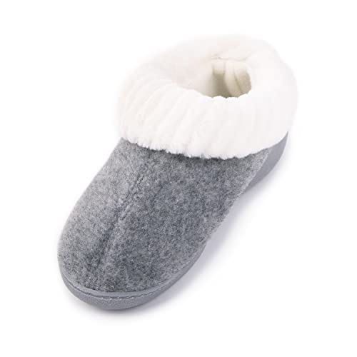 Bandolino Women's House Shoes, Warm Plush Lined Wool Clog Winter Slippers, Rubber Soled Indoor/Outdoor Womens Slipper4