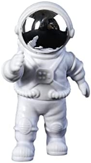 ARTOVOM Astronaut Figures Toys, Astronaut Decor, Astronaut Space Toys Planet Resin Statues, Space Gifts Ornament Desktop Decoration, for Kids Room Bedroom Bookshelf (Silver/White, Walk)