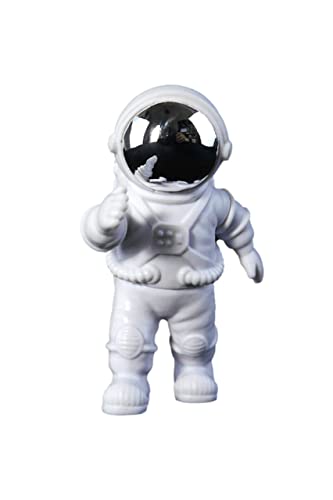 Artovom Astronaut Figures Toys, Astronaut Decor, Astronaut Space Toys Planet Resin Statues, Space Gifts Ornament Desktop Decoration, For Kids Room Bedroom Bookshelf (Silver/White, Walk) #TOP3
