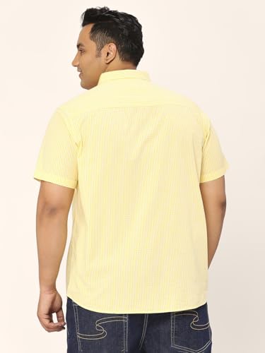 Image of Thomas Scott Mens | Half Sleeve | Checks | Regular Fit Plus Size | 100% Cotton | Spread Collar | Casual Shirts
