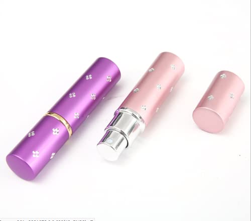 USonline911 5ML 6pcs Amazing Travel Perfume Atomizer Bottle,Atomizer Perfume Bottle,Refillable Perfume Spray, Scent Pump Case, Perfume Atomizer Refillable for Travel Outgoing