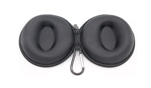 REBECCAGIBSON 2 piezas caja reloj de viaje,reloj de cremallera con cremallera, caja de almacenamiento redonda,con mosquetón y esponja, para relojes inteligentes,(negro)