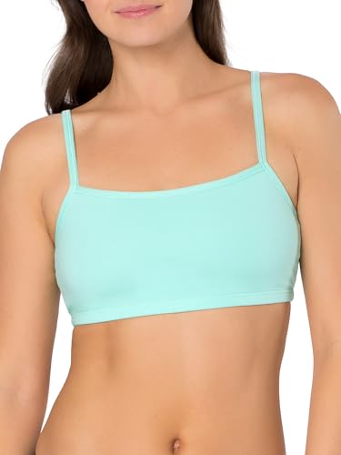 Image of Fruit of the Loom Women's Spaghetti Strap Cotton Sports Bra - All-Day Comfort