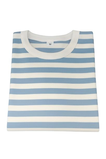 Image of Children's Striped Cotton T-Shirt, Classic Design, Multiple Colors, Age 1-7