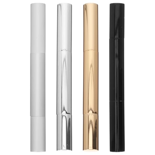 FRCOLOR 4 Pack 3ml Empty Nail Oil Pen with Brush, Twist Pen for Cuticle Oil Applicator, Cosmetic Lip Gloss Container, Travel Liquid Container