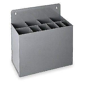 DurhamMfg Steel Keystock Rack,12" H,12-1/4" W,6-1/4" D, 381-95, Gray