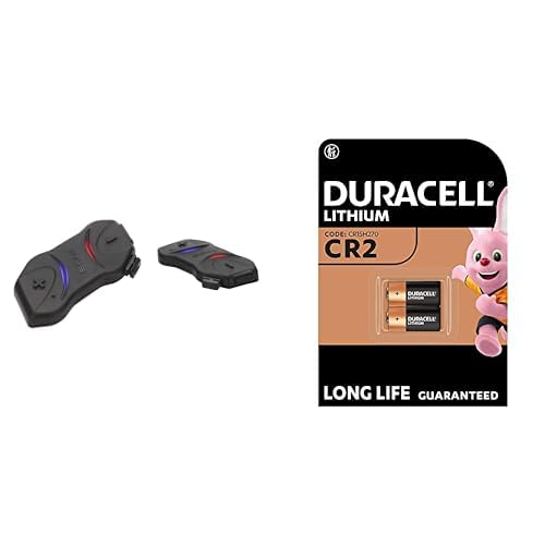 Sena SMH10R Intercom Double pour Communiquer à Moto et Piles CR2 Duracell pour vos Capteurs