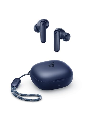 Fone de Ouvido Bluetooth Soundcore P20i, 30h de Reprodução, Resistente à Água, 2 Microfones IA, Personalizável via App, Azul Escuro