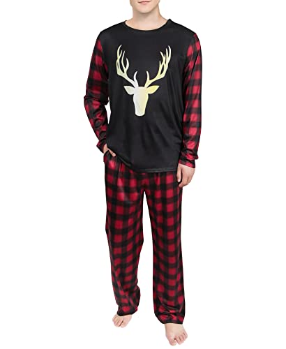 Weecreeture Christmas Long Sleeve mens pajamas,Holiday pajamas for men soft,Funny mens pajamas sets adults