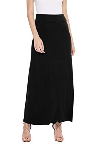 Women's Casual High Waist A-Line Loose Fit Lounge Maxi Long Skirt S-3XL (Pack 0f 2)2