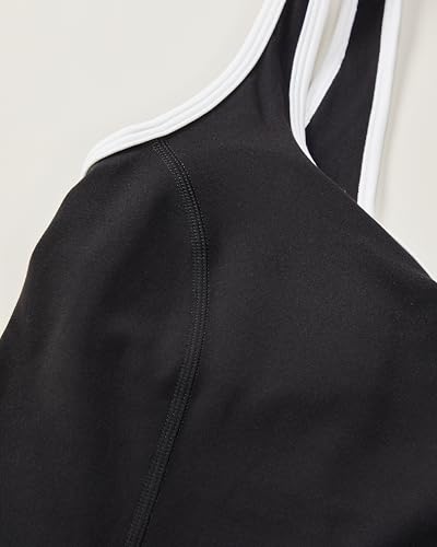 Amazon Essentials タンクトップ クロップ丈 カップ付き ブラトップ ライトサポート 配色トリム 吸湿発散素材 高通気性 クール トレーニングウェア ランニング スポーツ スーパーソフト レディース AEWM30808S25 の商品画像 7