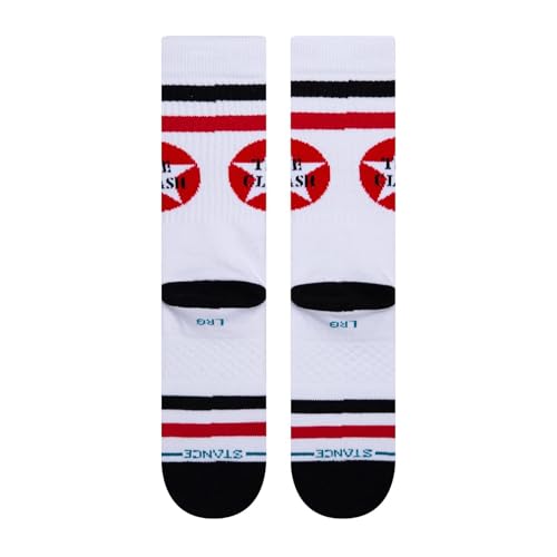Chaussettes Stance Clampdown Crew blanches de style classique