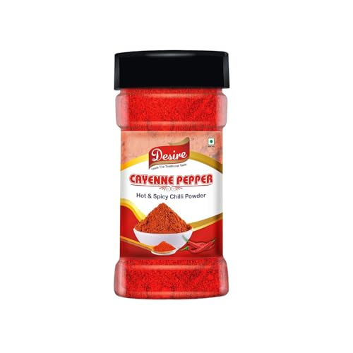 Image of Desire Cayenne Pepper Powder 50g - Hot & Spicy Chili Powder, Perfect for Cooking, Seasoning, and Adding Heat to Dishes | 100% Pure and Natural | No Additives | Pack of 1