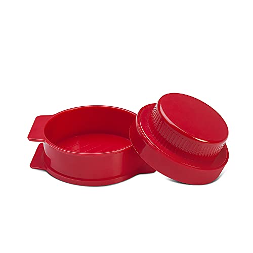 Molde para Hambúrguer Recheado Descomplica, 137 x 82 cm, Vermelho, Brinox