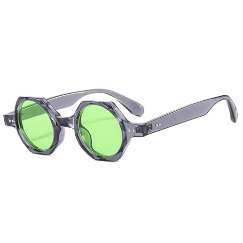 Lunettes de soleil UV400 style polygonal et verres ronds pour une protection solaire optimale