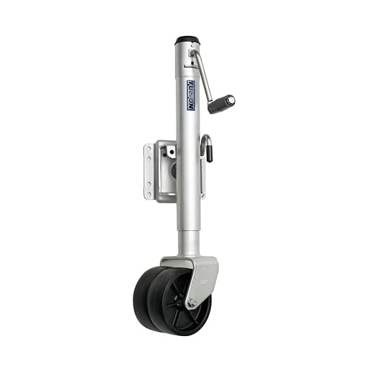 Fulton XPD15L0101 Swivel Trailer Tongue Jack, Dual Wheel - 1500 Lbs. Capacity, Steel