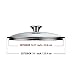 Cook N Home Tempered Glass Lid, 9.5-inch/24cm, Clear