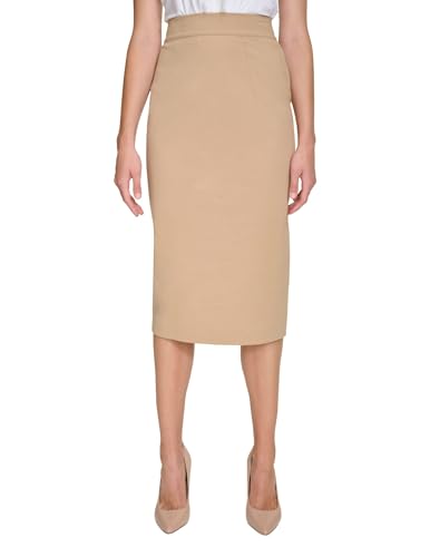 Tommy Hilfiger Women's Suits Midi Pencil Ponte Skirt, Tigers Eye,