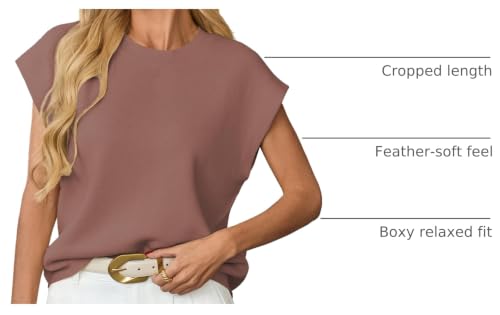 Image of GREAIDEA Womens Sleeveless Sweater Vest Crewneck Cap Sleeve Knit Tops Trendy 2026 Summer Spring Business Casual Shirts