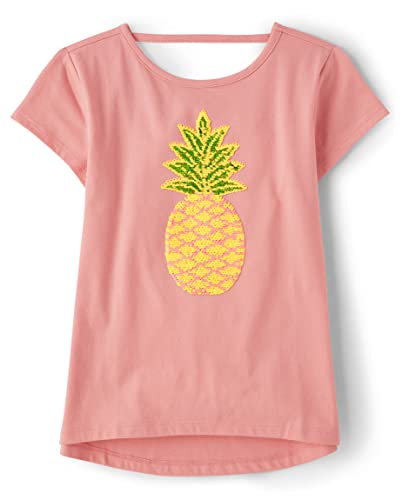 The Children's Place Girls Short Sleeve Bar Back Flip Tee