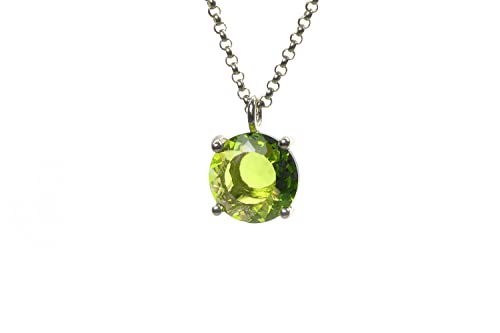 Collier sophistiqué en argent et péridot, cadeau d'anniversaire idéal