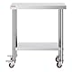 VEVOR Arbeitstisch Edelstahl 76 x 46 x 86 cm Werkbank Catering Arbeitstisch etwas 100 kg für Belastbarkeit Lebensmittel Zubereitungstisch Gewerbliche Arbeitstisch für Küche 4 verstellbare Füße