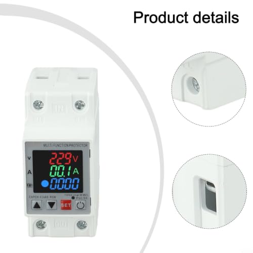 Relais de protection 3 en 1 triphasé sur rail DIN 63A pour installations électriques - 5