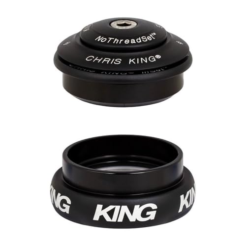 NXLO(Chris King) InSet 7 Matte Jet ZSi[X^bNj UpperFZS44 / 28.6 LowerFEC44 / 40 1-1/8" > 1.5" KiΉ wbhZbg